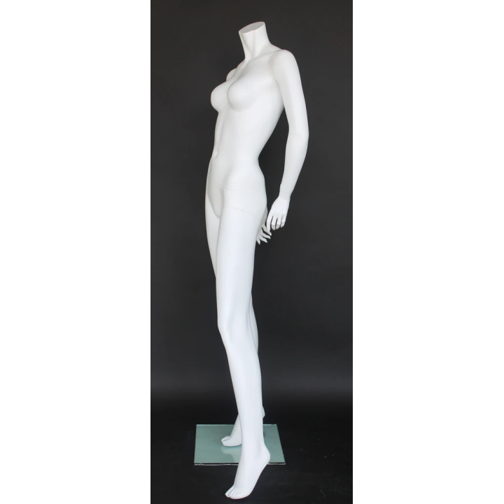 USED 5 ft 8 in Headless Full Body Female Mannequin Matte white STW106-WT
