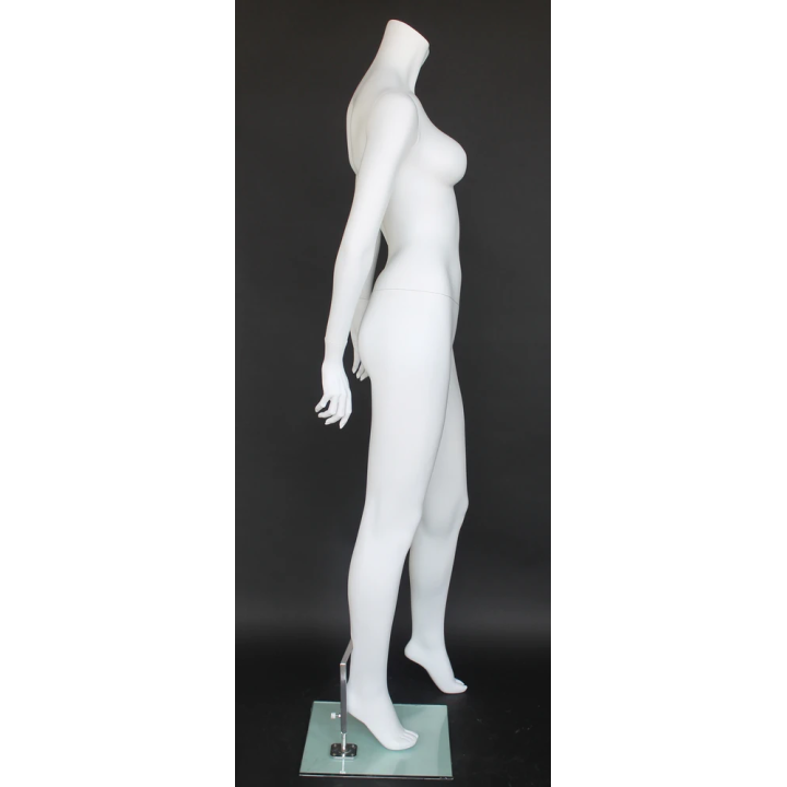 USED 5 ft 8 in Headless Full Body Female Mannequin Matte white STW106-WT