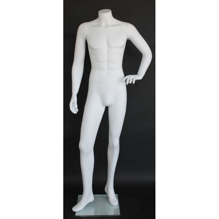USED Headless Full Body Male Mannequin with hand on waist STM004-WT