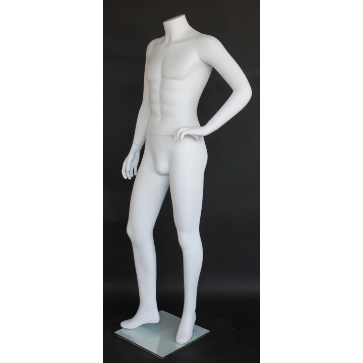 USED Headless Full Body Male Mannequin with hand on waist STM004-WT