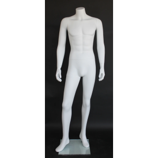 USED Headless Full Body Male Mannequin Matte white STM005-WT