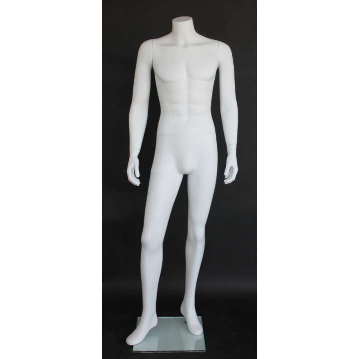 USED Headless Full Body Male Mannequin Matte white STM005-WT