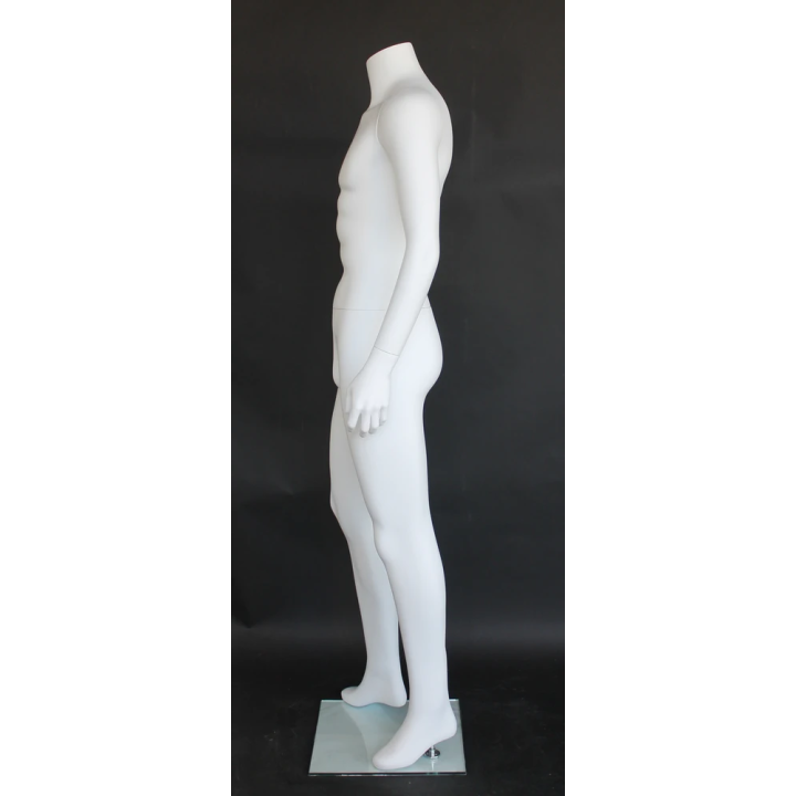USED Headless Full Body Male Mannequin Matte white STM005-WT