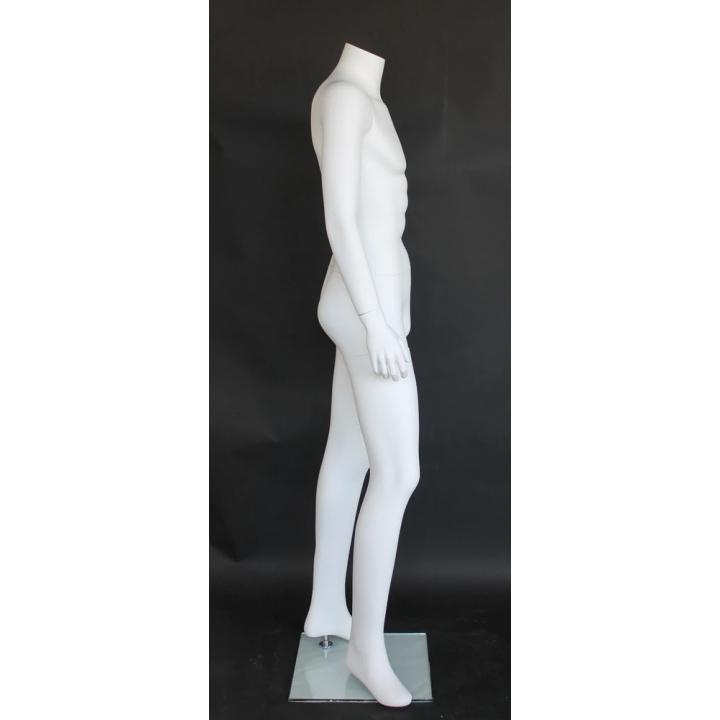 USED Headless Full Body Male Mannequin Matte white STM005-WT