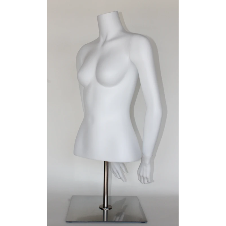 USED 46 in H Female Torso mannequin with Arms and Base FT8-WM