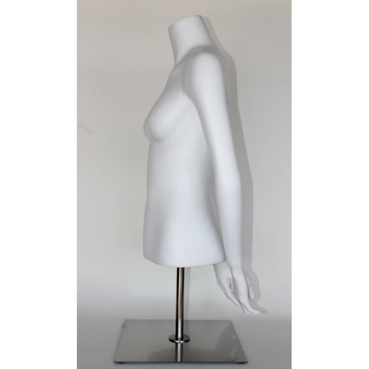 USED 46 in H Female Torso mannequin with Arms and Base FT8-WM