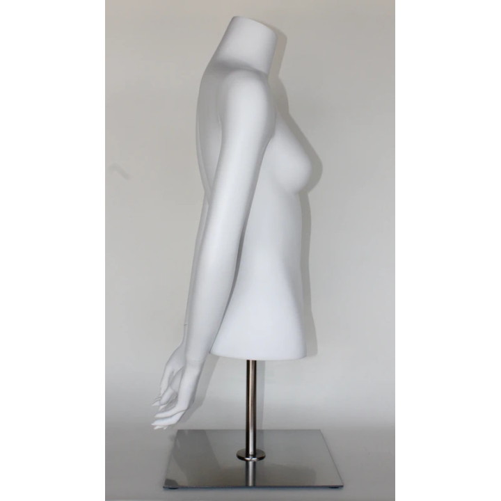 USED 46 in H Female Torso mannequin with Arms and Base FT8-WM