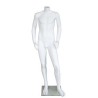 5 ft 3in Headless Male Mannequin Small Size Matte White CBH19-WT