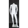 5 ft 3in Headless Male Mannequin Small Size Matte White CBH19-WT