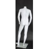 5 ft 3in Headless Male Mannequin Small Size Matte White CBH19-WT