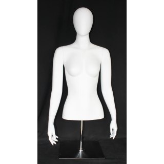USED 4 ft H Egg Head Female Torso mannequin with Arms and Base FT6E-WM