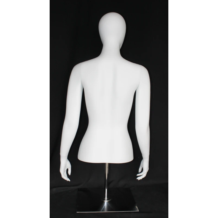 USED 4 ft H Egg Head Female Torso mannequin with Arms and Base FT6E-WM