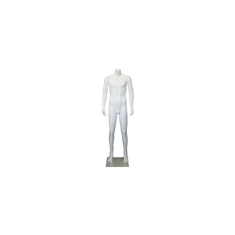 5 ft 1in Headless Male Mannequin Small Size Matte White CBH20-WT