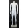 5 ft 1in Headless Male Mannequin Small Size Matte White CBH20-WT