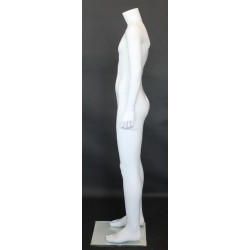 5 ft 1in Headless Male Mannequin Small Size Matte White CBH20-WT