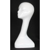 19 in Glossy White Abstract Face Head Mannequin MH51-GW