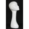 19 in Glossy White Abstract Face Head Mannequin MH51-GW