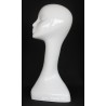 19 in Glossy White Abstract Face Head Mannequin MH51-GW