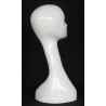 19 in Glossy White Abstract Face Head Mannequin MH51-GW