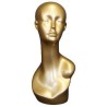 19 in Golden Colored Abstract Face Female Head Mannequin MH1-GD