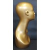 19 in Golden Colored Abstract Face Female Head Mannequin MH1-GD