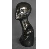 19 in Glossy Black Abstract Face Female Head Mannequin MH1-HB