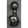 19 in Glossy Black Abstract Face Female Head Mannequin MH1-HB