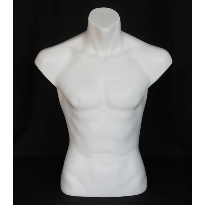used 27 in H Full Round Male Torso Display Form mannequin  MT15-WT