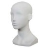 13 in Matte White Abstract Face Female Head Mannequin MH53-WT