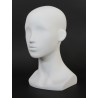 13 in Matte White Abstract Face Female Head Mannequin MH53-WT