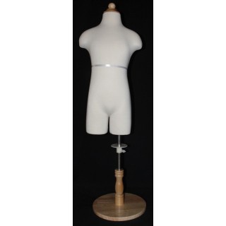 USED 12-14 year Child Body Form Mannequin with Wooden Base -KID-KF7