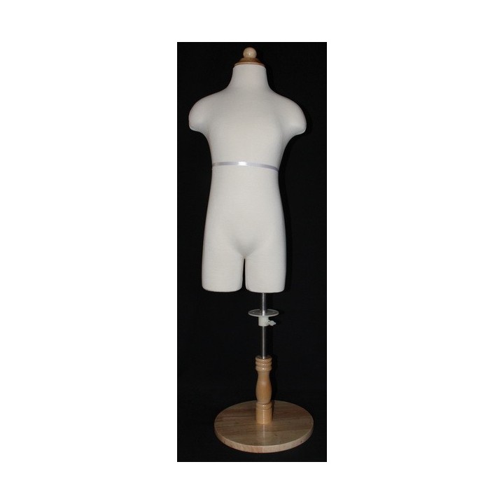 USED 12-14 year Child Body Form Mannequin with Wooden Base -KID-KF7