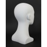 13 in Matte White Abstract Face Female Head Mannequin MH53-WT