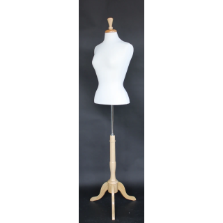 USED Size 6/8 Female Blouse Dress form mannequin with tripod base B7W-FR