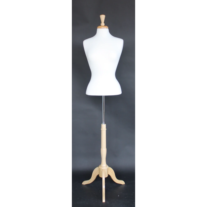 USED Size 6/8 Female Blouse Dress form mannequin with tripod base B7W-FR