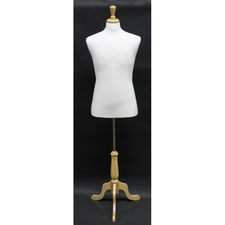 USED Size M Off-White Male Dress form mannequin wooden tripod base MDF61W-FR