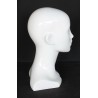 13 in H Glossy White Abstract Face Female Head Mannequin MH53-WT