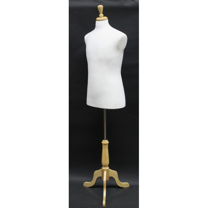 USED Size M Off-White Male Dress form mannequin wooden tripod base MDF61W-FR