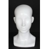 13 in H Glossy White Abstract Face Female Head Mannequin MH53-WT