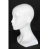 13 in H Glossy White Abstract Face Female Head Mannequin MH53-WT