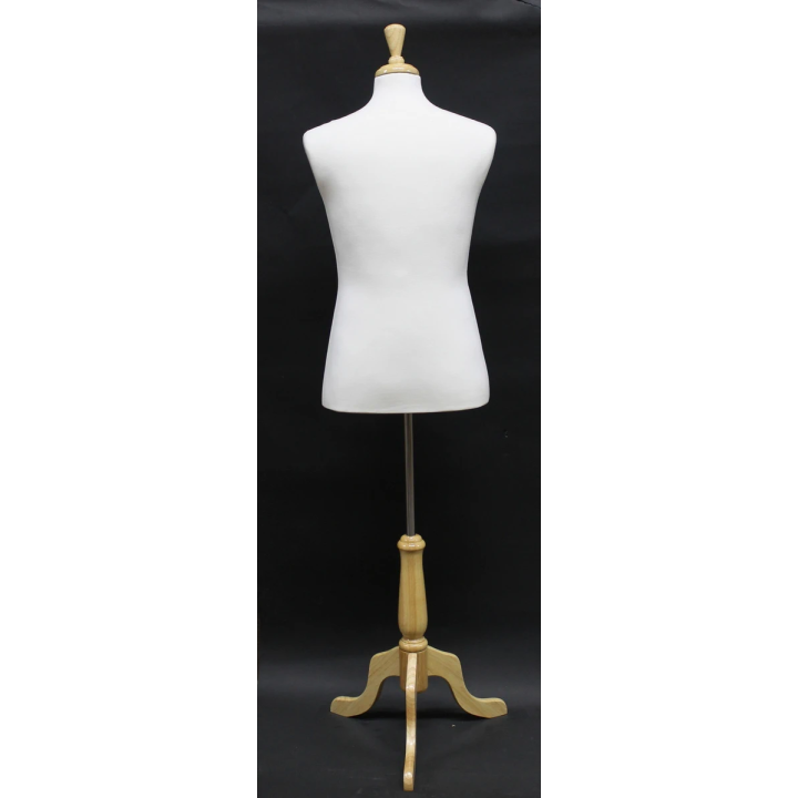 USED Size M Off-White Male Dress form mannequin wooden tripod base MDF61W-FR