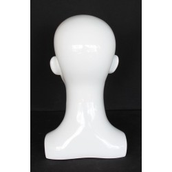 13 in H Glossy White Abstract Face Female Head Mannequin MH53-WT