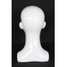 13 in H Glossy White Abstract Face Female Head Mannequin MH53-WT