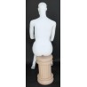 Female Sitting Mannequin with Featured Face in Matte white  SFW42-WT