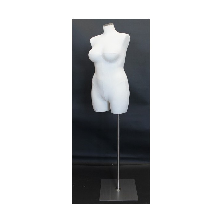 USED Size 16/18 PLUS SIZE White Female 3Q Dress form mannequin BF16-WM
