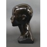 13 in H Glossy Black Abstract Face Female Head Mannequin MH53-WT