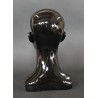 13 in H Glossy Black Abstract Face Female Head Mannequin MH53-WT