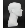 14 in H Matte White Abstract Face Male Head Mannequin MH8-WT