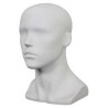 14 in H Matte White Abstract Face Male Head Mannequin MH8-WT