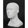 14 in H Matte White Abstract Face Male Head Mannequin MH8-WT